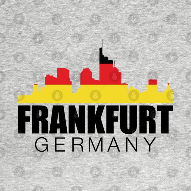 Skyline Frankfurt Germany Flag by mstory